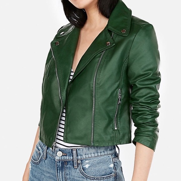 faux leather jacket express